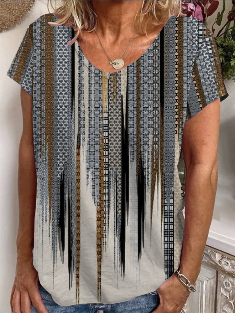 Damen Lockere Bluse mit buntem Paisleymuster Drune