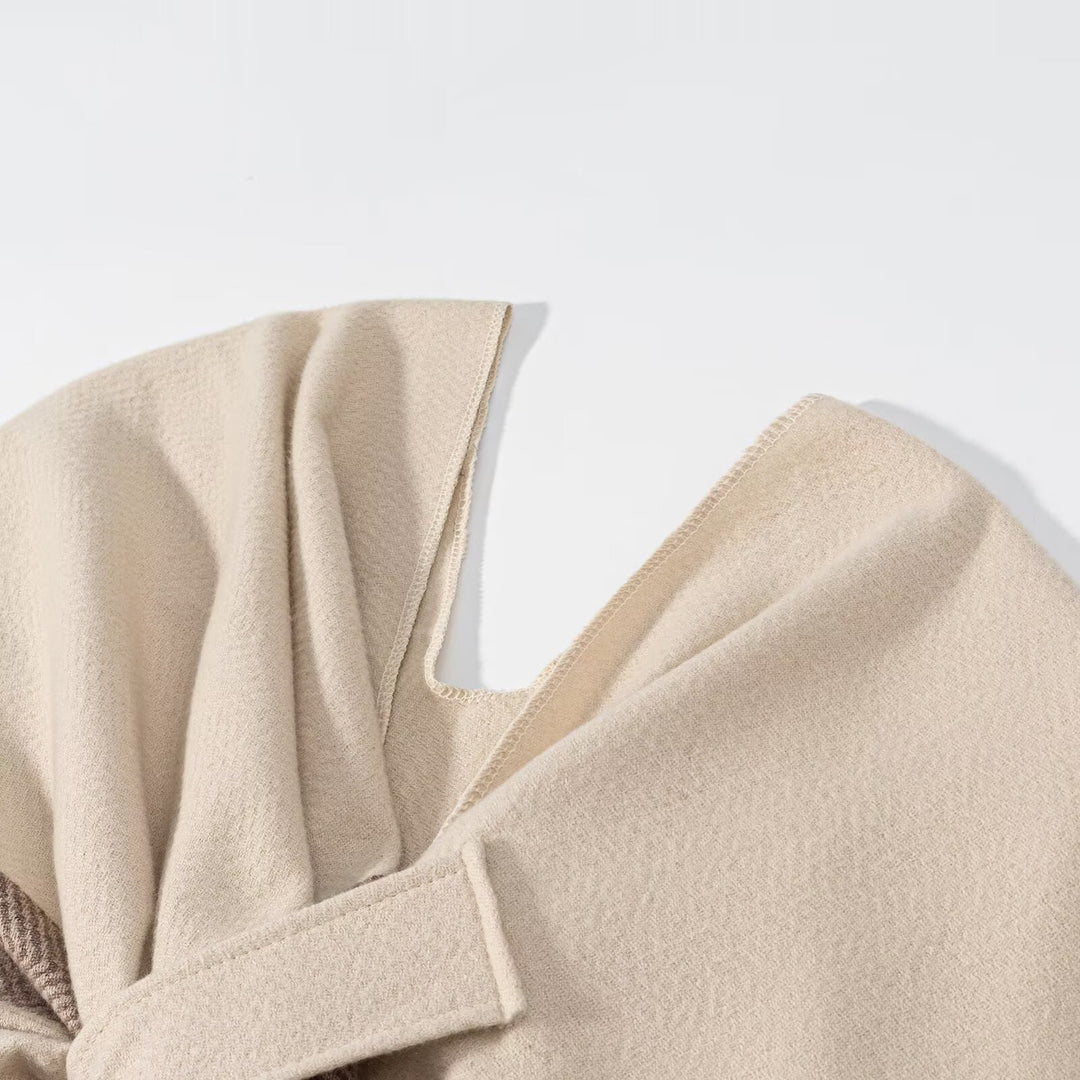 Damen eleganter und kuscheliger Poncho mit modischem Muster Drune