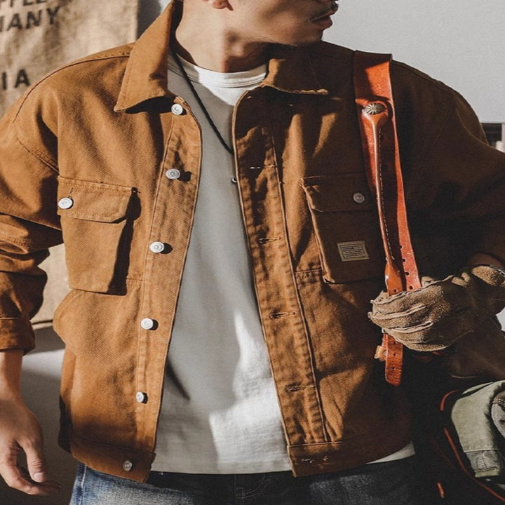 Herren Lässige Utility-Jacke mit praktischen Taschen Drune