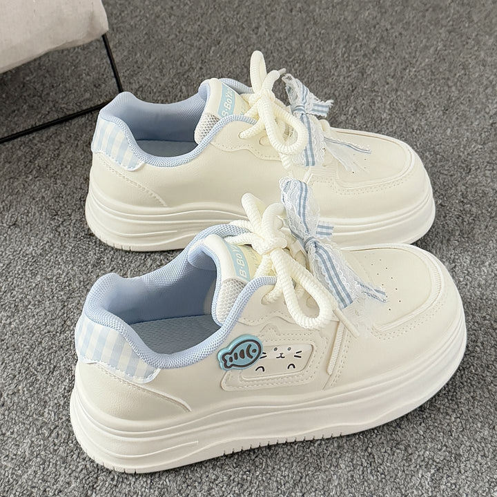 Damen Sportliche Sneakers mit verspieltem Katzenmotiv und bequemer Dämpfung Drune