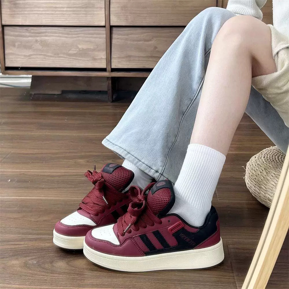 Damen sportliche Sneakers mit luftiger Mesh-Oberfläche und dämpfender Sohle Drune