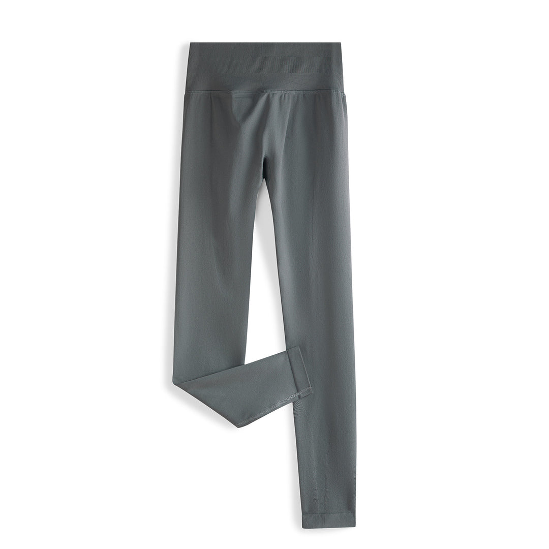 Damen Nahtlose High-Waist Leggings mit breitem Komfortbund Drune