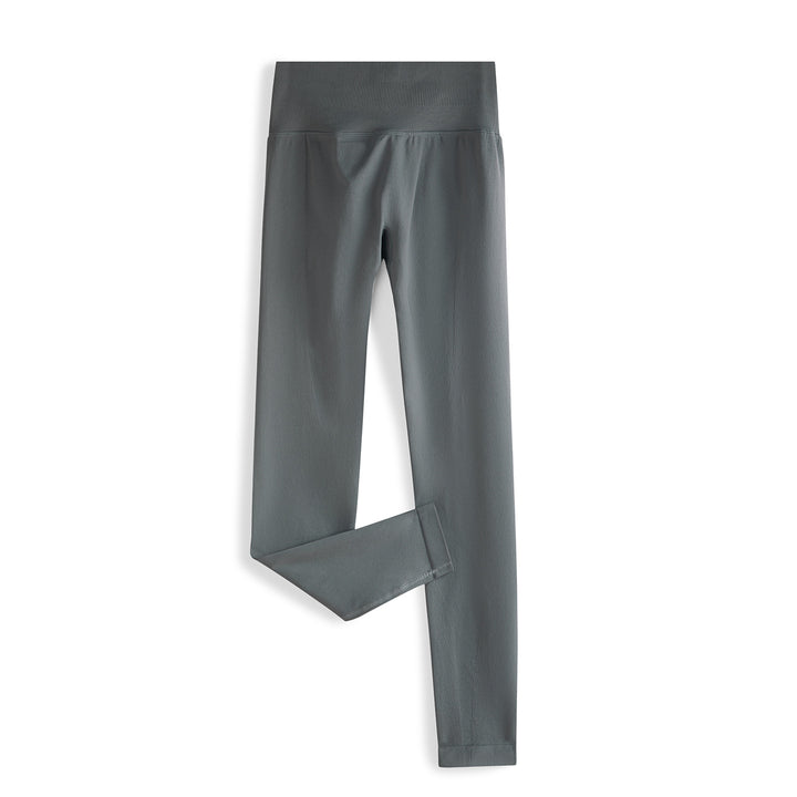 Damen Nahtlose High-Waist Leggings mit breitem Komfortbund Drune