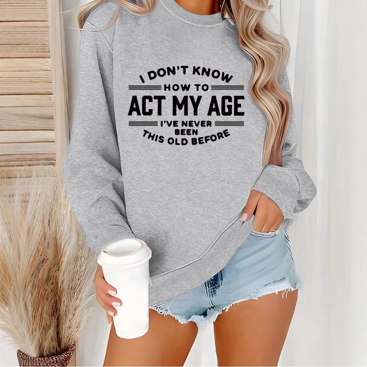 Damen Sweatshirt mit humorvollem Aufdruck und lässigem Schnitt Drune