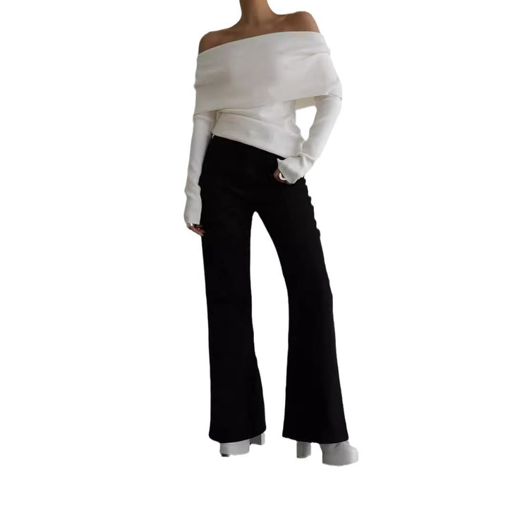 Damen Off-Shoulder Strickoberteil mit elegantem Schnitt Drune