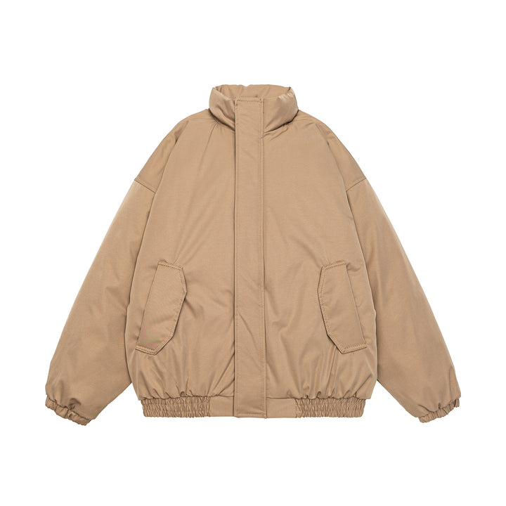 Herren Gekürzte Boxy Steppjacke mit hohem Stehkragen, elastischem Saum und Pattentaschen Drune
