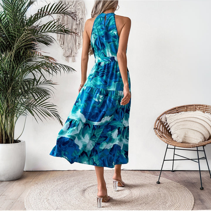 Damen Midikleid mit modernem Oberteil und Schößchen Drune
