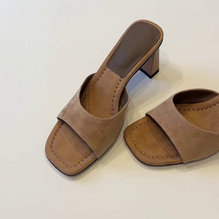 Damen Blockabsatz-Sandalen mit elegantem Riemen und weichem Fußbett Drune