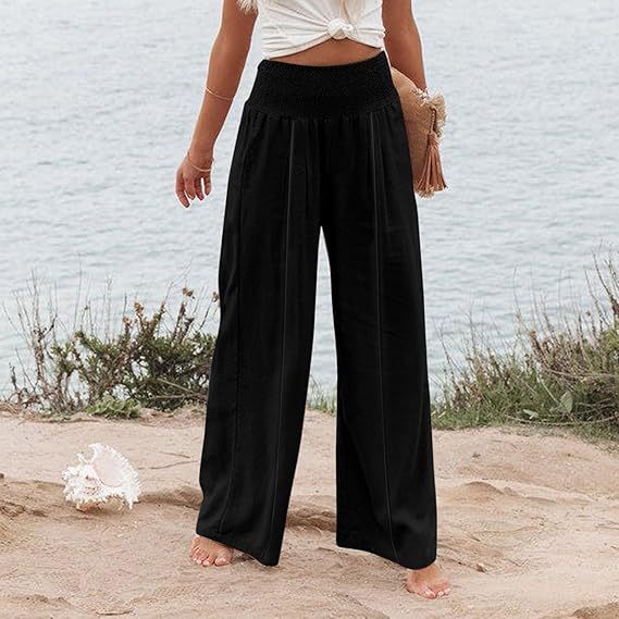 Damen Elegante und luftige Palazzohose Drune