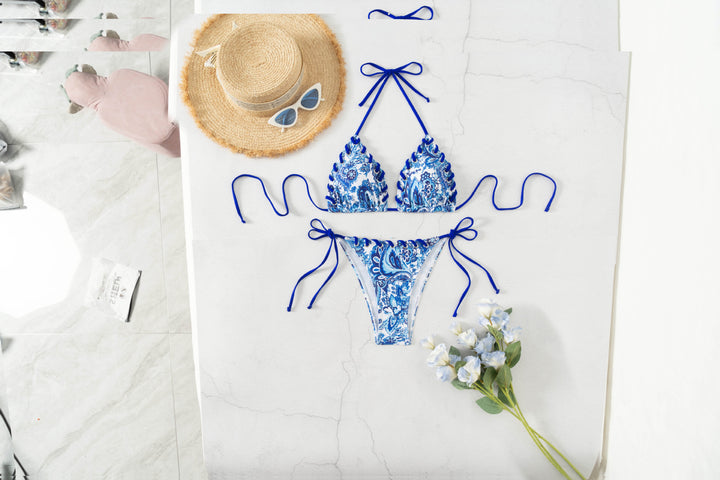 Damen Triangel-Bikini mit verspieltem Schnürdesign Drune