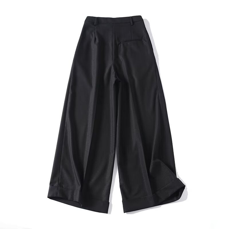 Damen Weite Palazzo-Hose mit eleganter Schnittführung und feiner Textur Drune