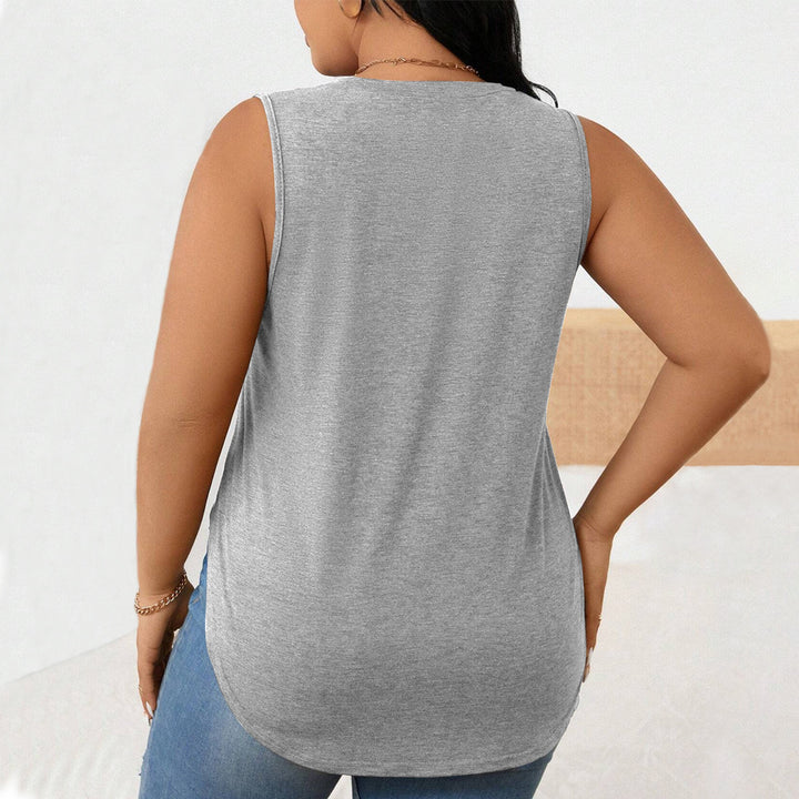 Damen lässiges Tanktop mit seitlichen Schlitzen und modischem Schnitt Drune