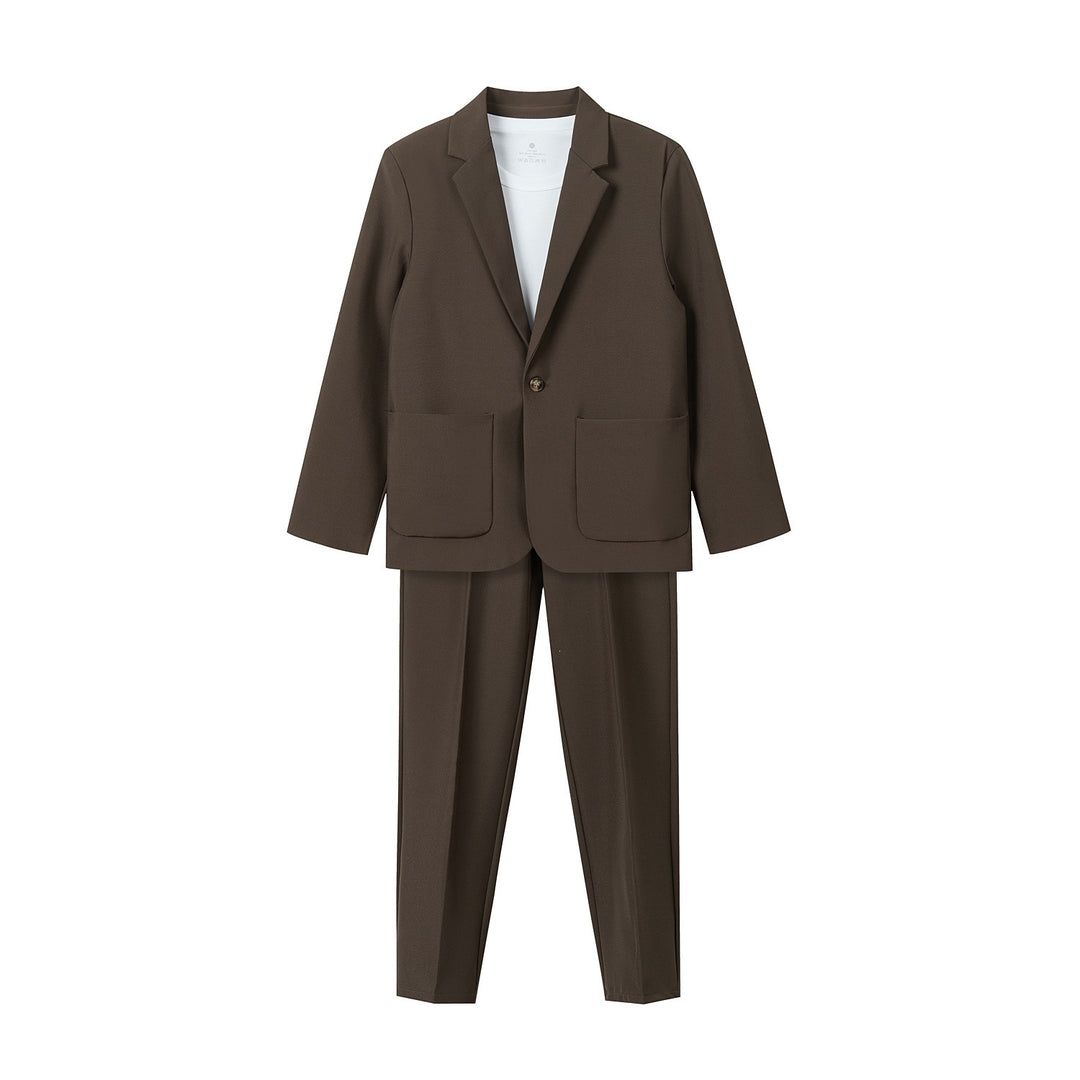 Damen Zweiteiliges Oversize-Blazer- und konisch geschnittene Anzughose-Set Drune