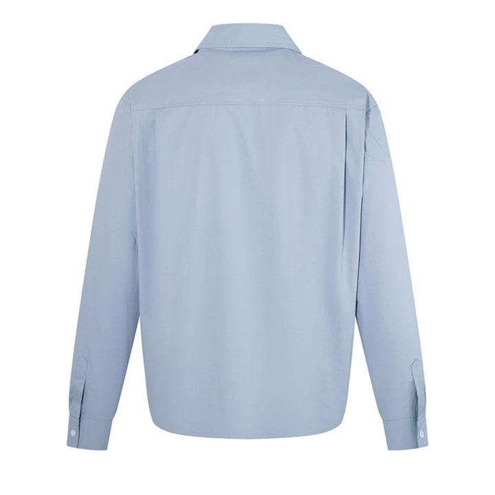 Damen Elegante Bluse mit verdeckter V-Schlitzfront, Hemdkragen und elastischem Saum Drune