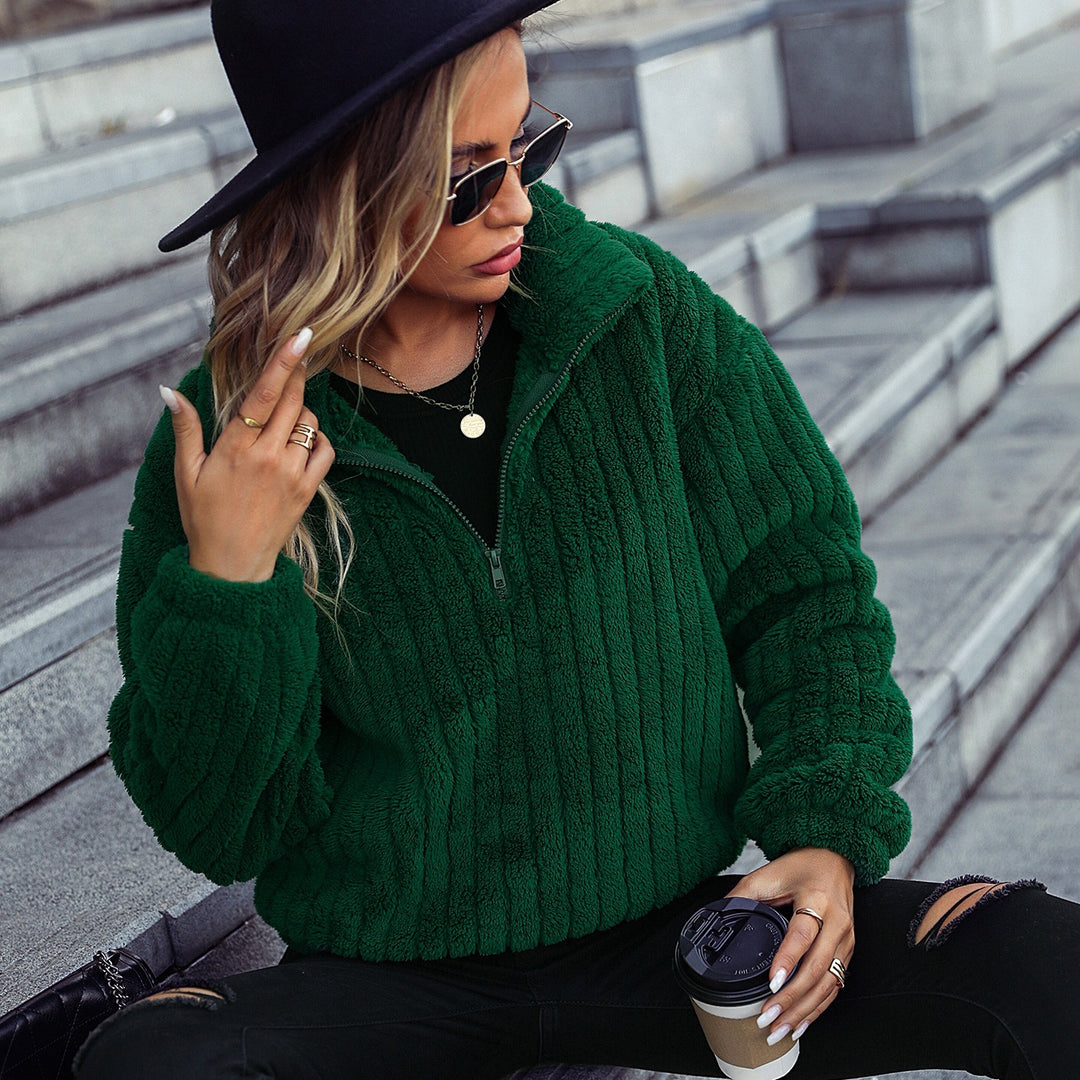 Damen Fleece-Pullover im lässigen Stil Drune