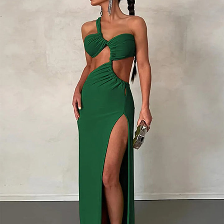 Damen Kleid mit asymmetrischem Design und raffiniertem Cut-Out Drune
