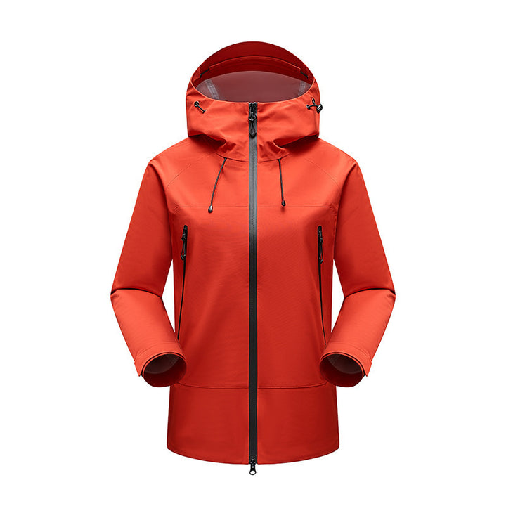 Herren Minimalistische technische dreilagige Softshelljacke mit versiegelten Nähten und wasserdichtem Frontreißverschluss Drune