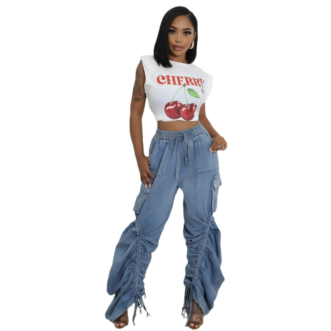 Damen Cargo-Hose mit einzigartigem Raffung und vielseitigen Taschen Drune