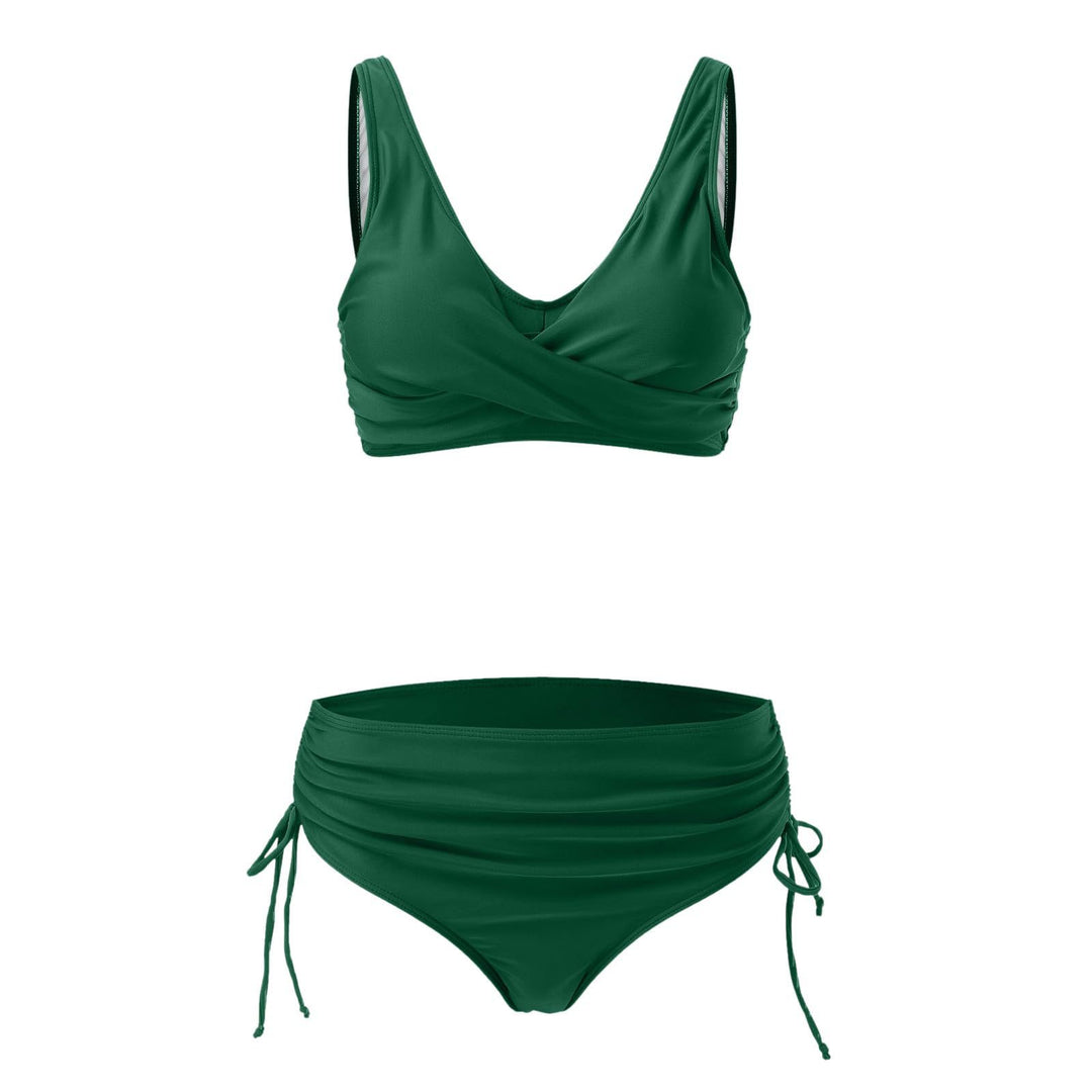 Damen Hochwertiges Wickel-Bikini-Set mit regulierbarem Höschen Drune