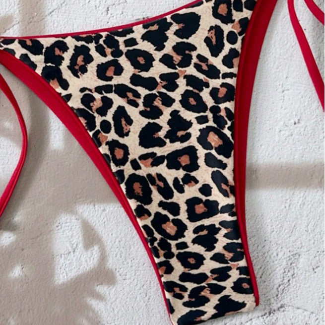 Damen Triangel-Bikini mit aufregendem Leopardenmuster Drune