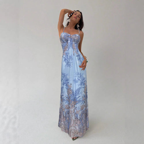 Damen Maxikleid mit floralem Design Drune