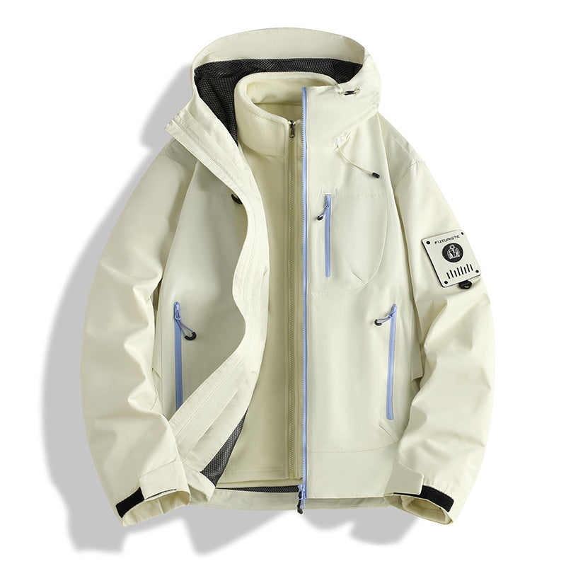 Herren Funktions-Softshelljacke mit abnehmbarem Fleece-Innenfutter Drune