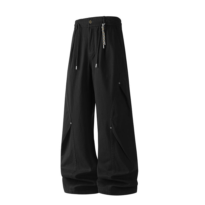 Damen Extraweite Tech‑Cargo‑Hose im Palazzoschnitt mit Elastikbund und Multifunktions‑Taschen Drune