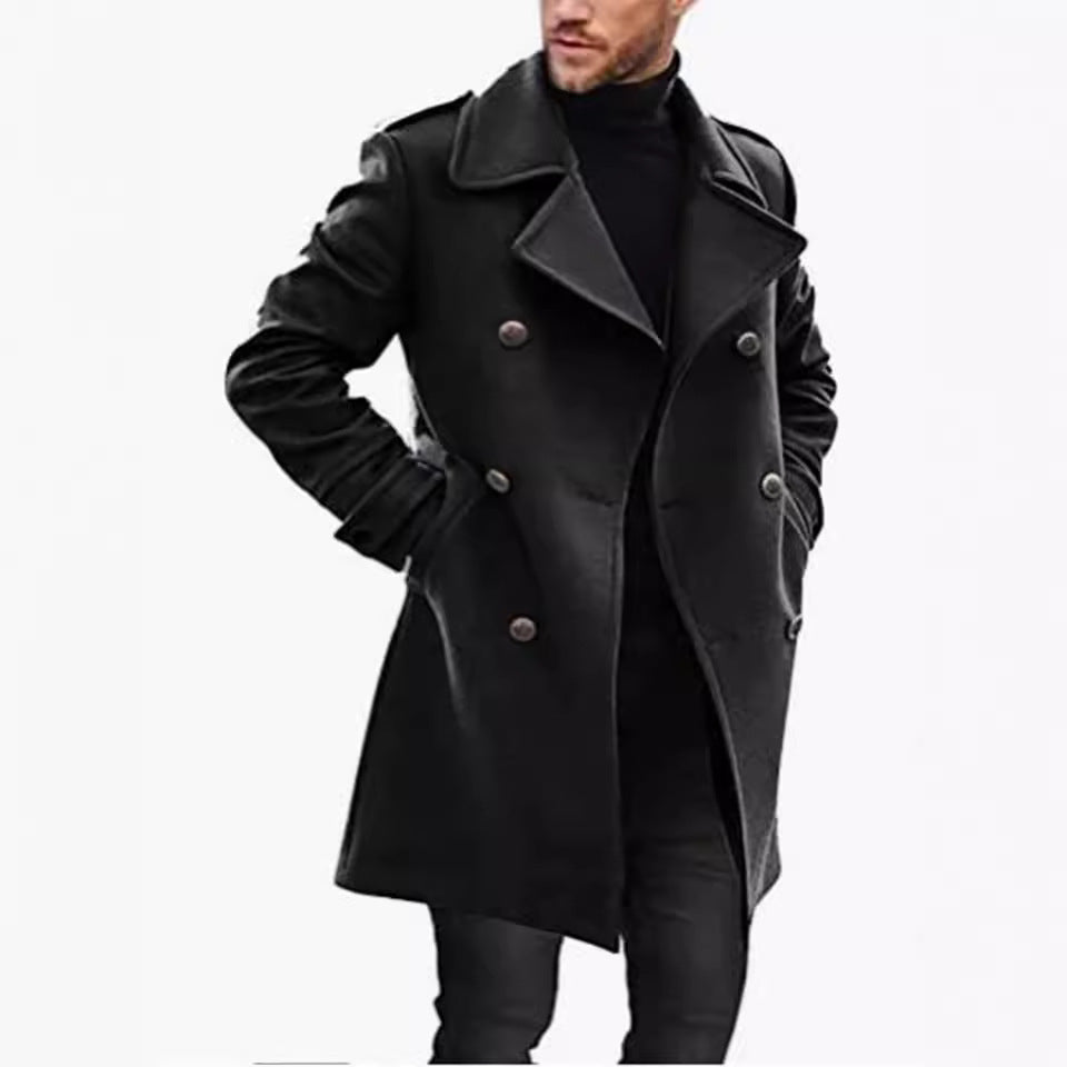Herren eleganter und leichter Frühlingstrenchcoat Drune