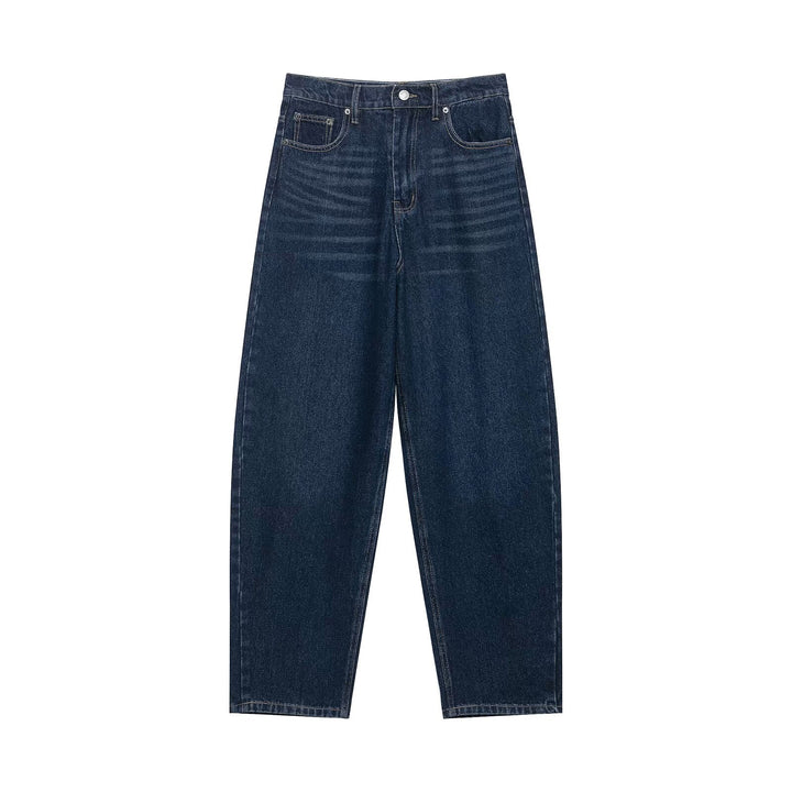 Damen Hochtaillierte kurzgeschnittene Jeans mit weitem Bein aus Denim Drune