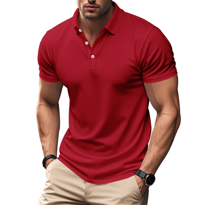 Herren Kurzarm Poloshirt aus atmungsaktivem Baumwollmix mit modernem Kragen Drune