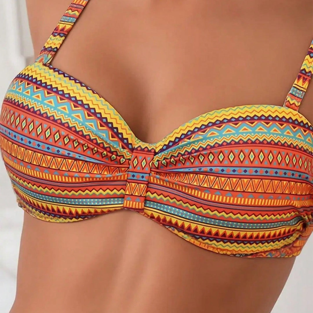 Damen Hochgeschnittener Bikini mit eleganten Seitenschnürungen Drune