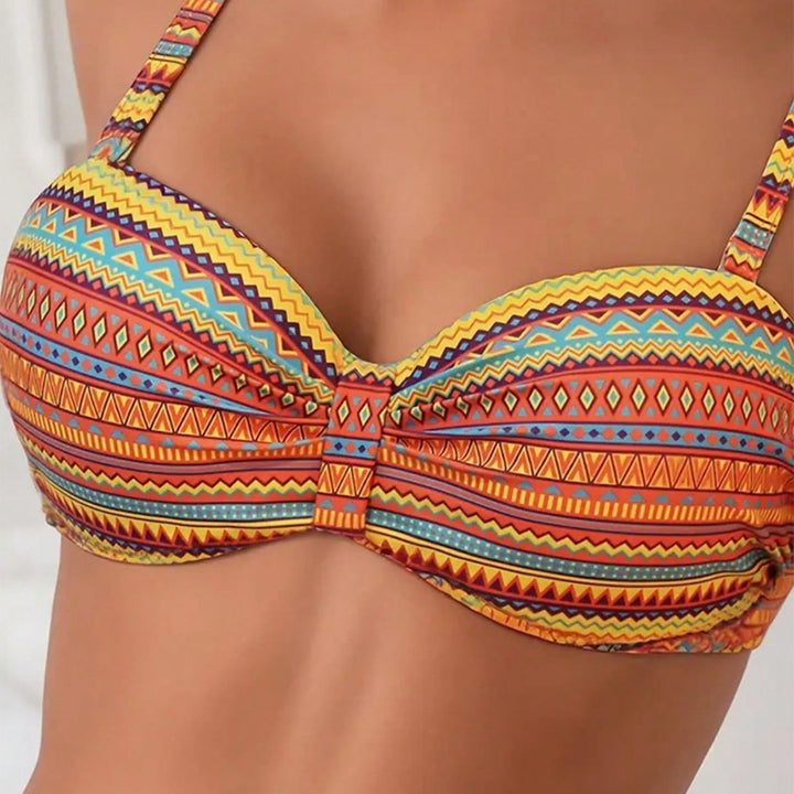 Damen Hochgeschnittener Bikini mit eleganten Seitenschnürungen Drune
