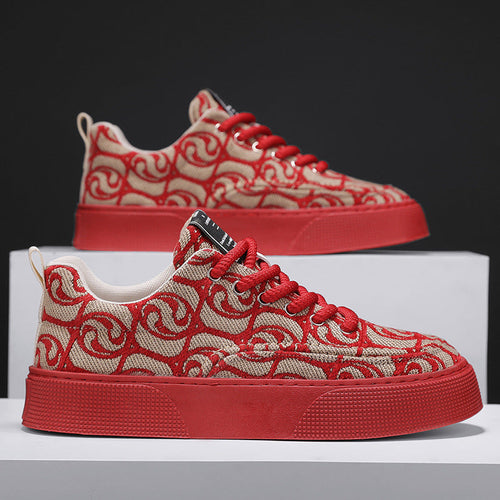 Damen modische Sneakers mit dekorativem Muster und rutschfester Sohle Drune