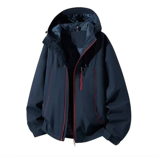 Herren Wasserdichte Kapuzen-Softshelljacke mit winddichtem Schnitt und Reißverschluss Drune