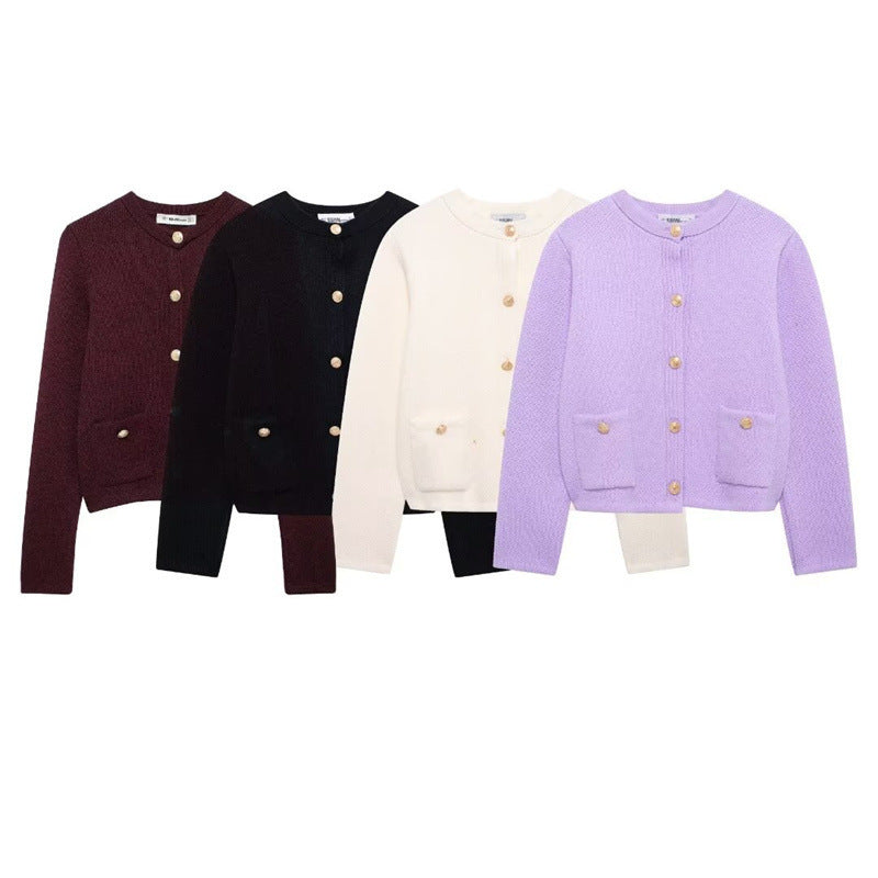 Damen Strickjacke mit eleganten Knopfdetails und praktischen Taschen Drune