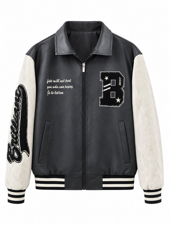 Herren Modische Bomberjacke mit Logo-Details Drune