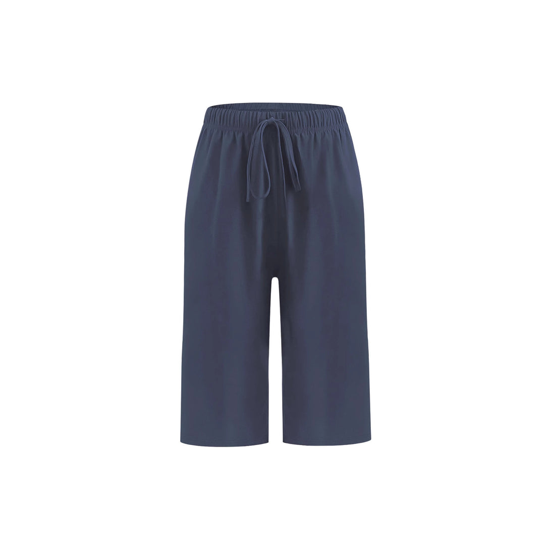 Damen Bequeme Hochwaist Bermudashorts Drune