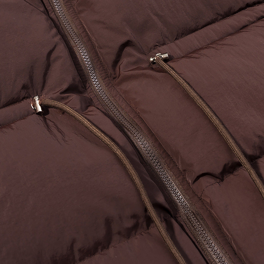Damen nan wattierte Steppjacke mit Kapuze, Tunnelzugtaillierung und Zweiwege-Reißverschluss Drune