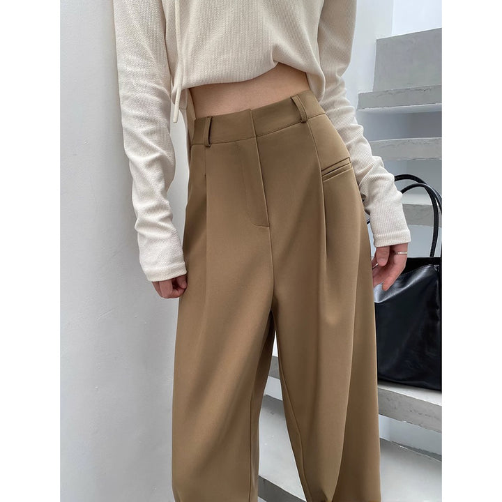 Damen Modische und bequeme Hochtaillierte Palazzo-Hose Drune