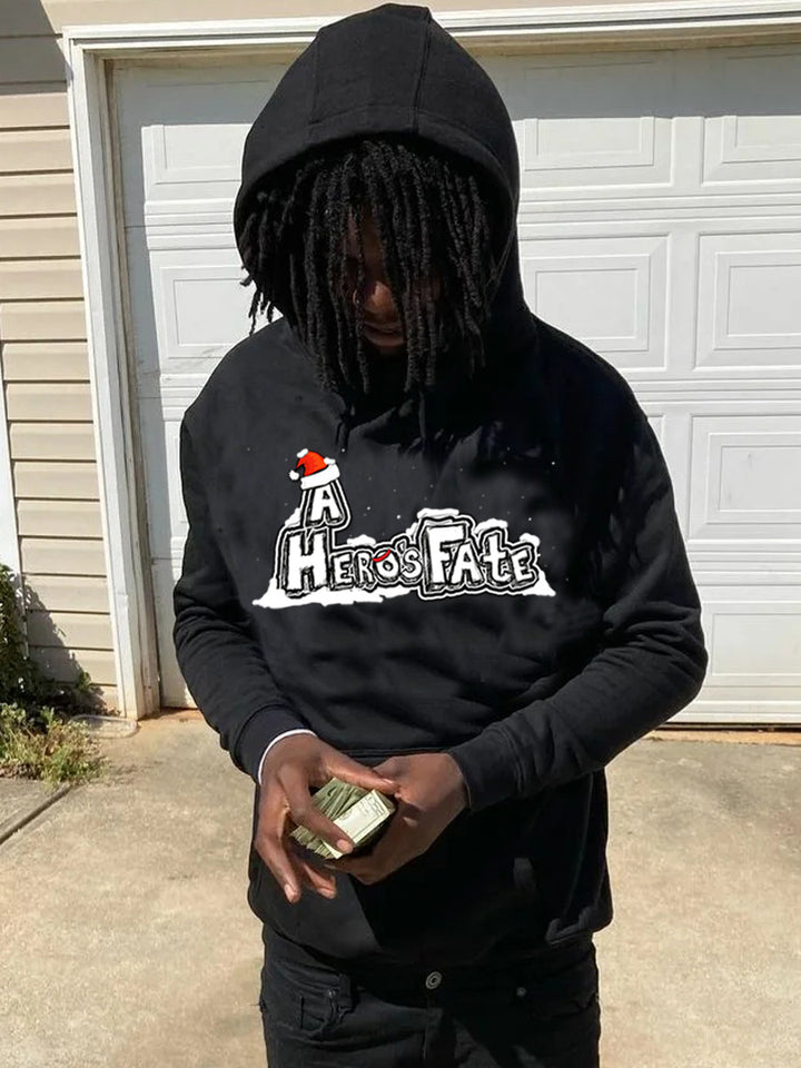 Herren Hoodie mit kreativem Aufdruck und lässigem Schnitt Drune
