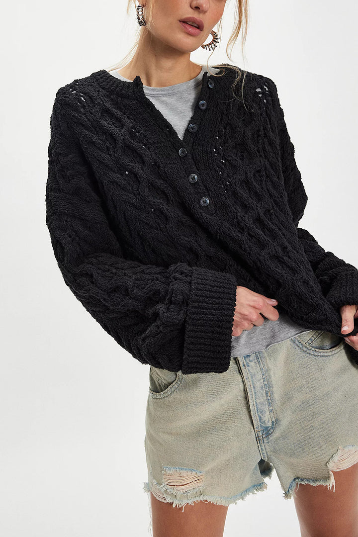 Damen Grobstrickpullover Drune