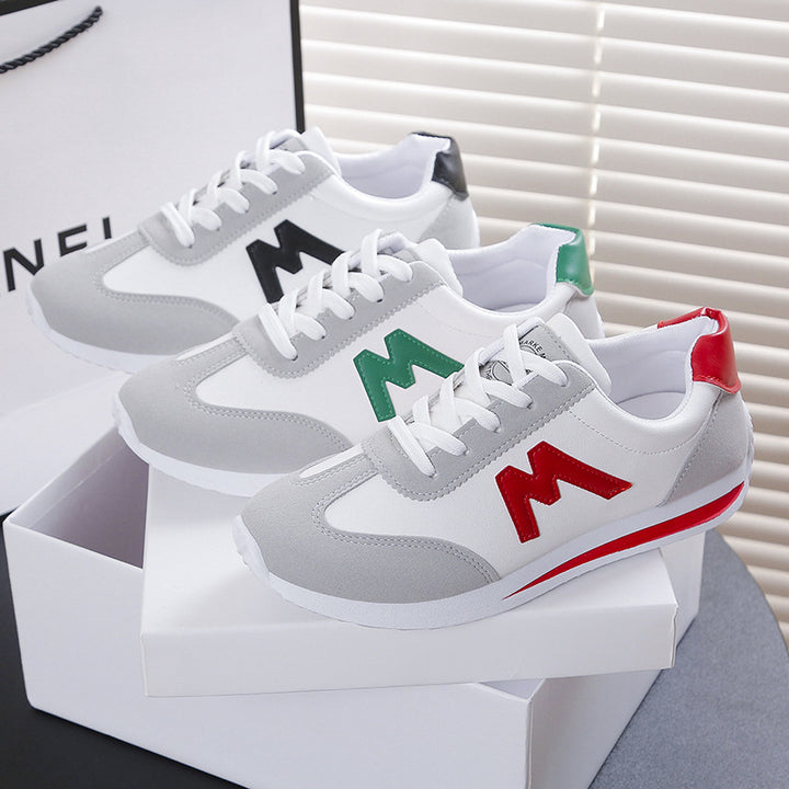 Damen Leichte Retro-Running Sneaker mit gepolsterter Komfortsohle und seitlichem Logo Drune