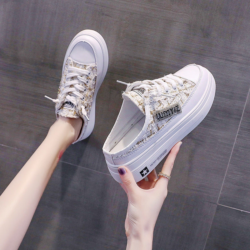 Damen Sportliche Sneaker mit modernem Schachbrettmuster und rutschfester Sohle Drune