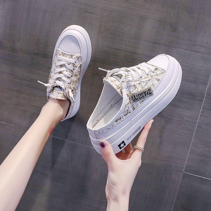 Damen Sportliche Sneaker mit modernem Schachbrettmuster und rutschfester Sohle Drune