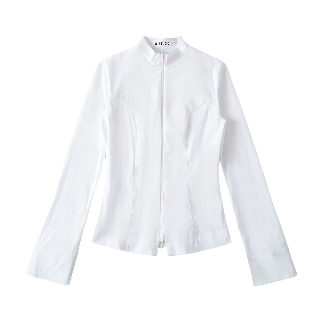 Damen Hochleistungs-Activewear-Jacke mit Stehkragen und Reißverschluss Drune