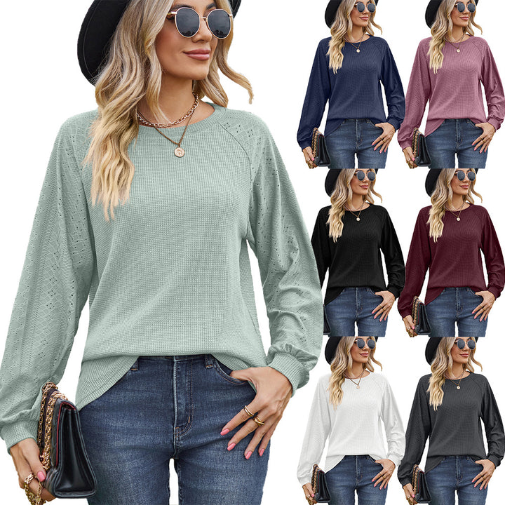 Damen lässiger Pullover mit modischen Strickdetails Drune