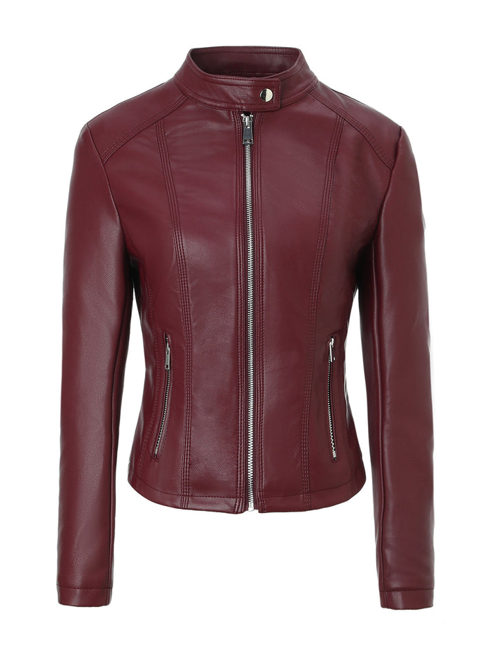 Damen Strukturierte Kunstlederjacke Drune