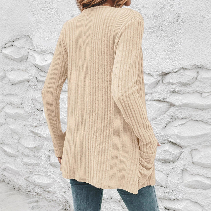 Damen Strickjacke mit langen Ärmeln und seitlichen Taschen Drune
