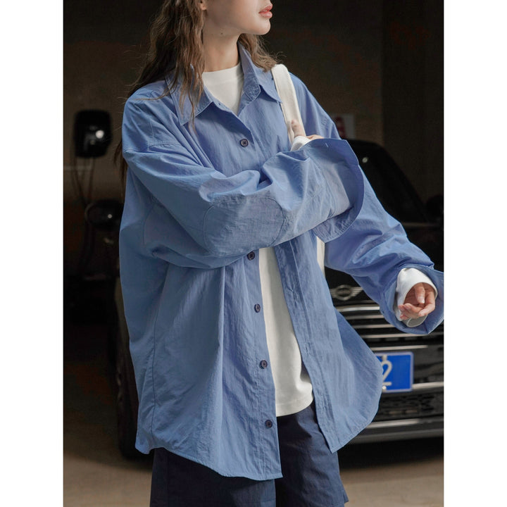Damen Boxy-Field-Hemd aus leichtem Baumwoll-Twill mit Brustklappe und überschnittener Schulter Drune