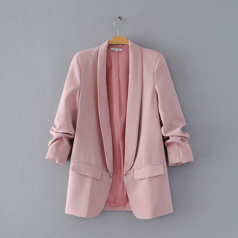 Damen nan taillierter Blazer mit Schalkragen und dreiviertelärmeln Drune